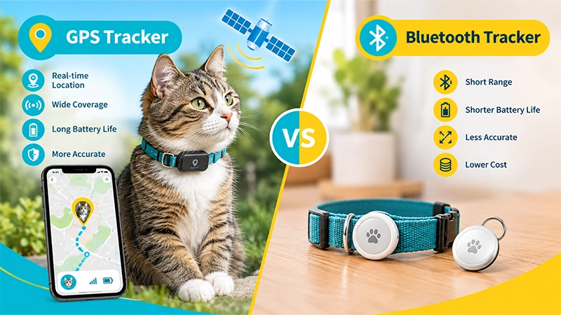 تفاوت ردیاب GPS گربه و ردیاب Bluetooth